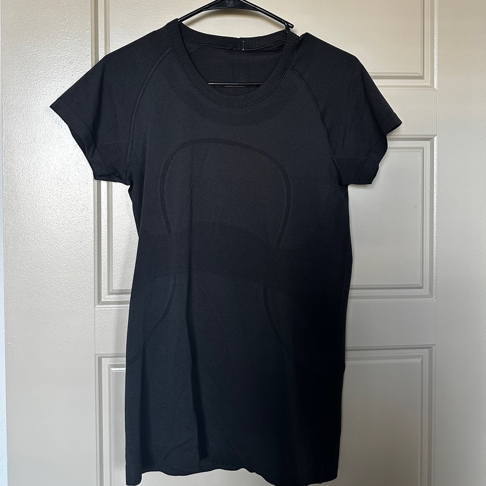 Lululemon Swiftly Short-Sleeve Top - Size 10 - Black